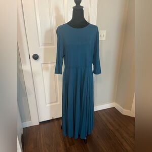 Peruvian connection teal maxi dress